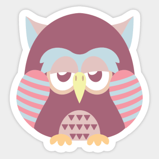 Angry little owl Sticker